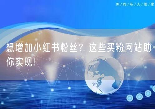 想增加小红书粉丝？这些买粉网站助你实现!