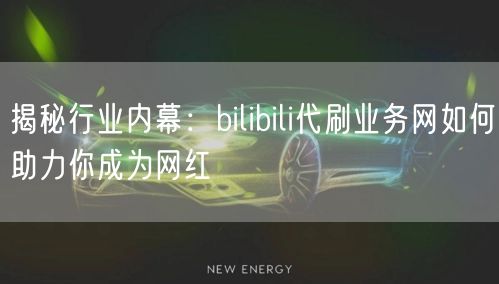 揭秘行业内幕：bilibili代刷业务网如何助力你成为网红
