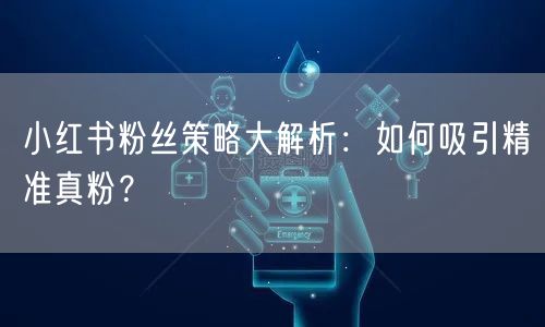 小红书粉丝策略大解析：如何吸引精准真粉？