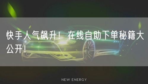 快手人气飙升！在线自助下单秘籍大公开！