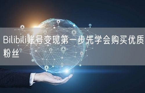 Bilibili账号变现第一步先学会购买优质粉丝