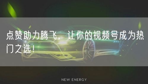 点赞助力腾飞，让你的视频号成为热门之选！
