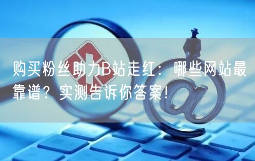 购买粉丝助力B站走红：哪些网站最靠谱？实测告诉你答案！
