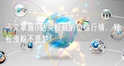 一文掌握B站买粉丝的价格行情，轻松涨粉不是梦！