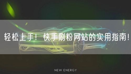 轻松上手!快手刷粉网站的实用指南!
