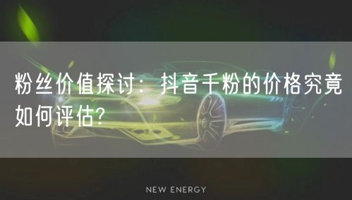 粉丝价值探讨：抖音千粉的价格究竟如何评估?