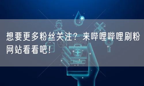 想要更多粉丝关注？来哔哩哔哩刷粉网站看看