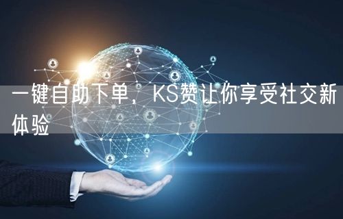 一键自助下单，KS赞让你享受社交新体验