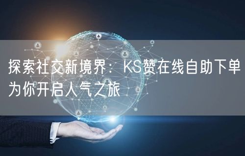 探索社交新境界：KS赞在线自助下单为你开启人气之旅