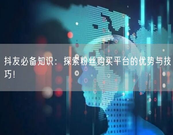 抖友必备知识：探索粉丝购买平台的优势与技巧！