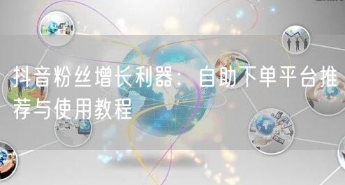 抖音粉丝增长利器：自助下单平台推荐与使用教程