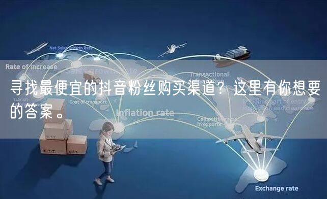 寻找最便宜的抖音粉丝购买渠道？这里有你想要的答案。