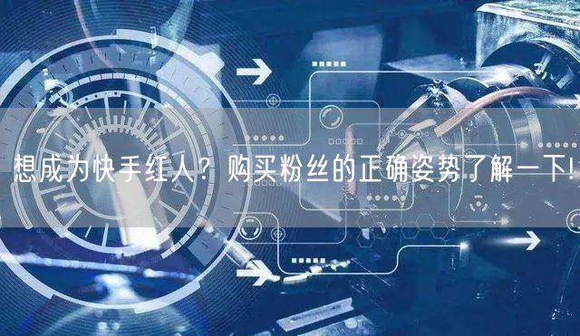 想成为快手红人？购买粉丝的正确姿势了解一下!