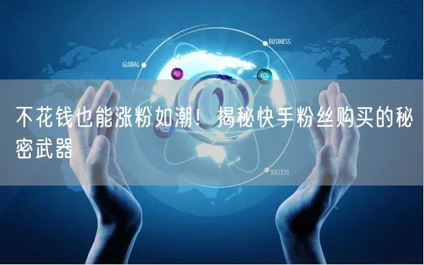 不花钱也能涨粉如潮！揭秘快手粉丝购买的秘密武器